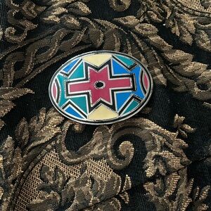 Belt Buckle Native Art Aztec Aztecan Mayan South America Tribal